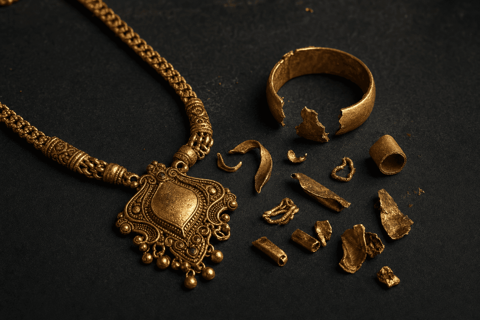 Altgold und Bruchgold – alter, getragener und defekter Goldschmuck