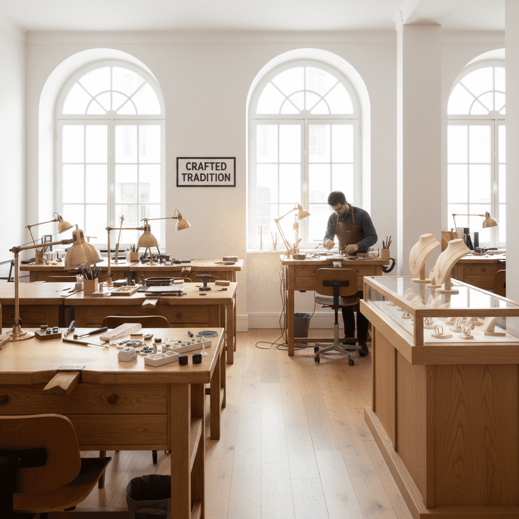 Moderne Goldschmiedewerkstatt von Juwelier Kemer