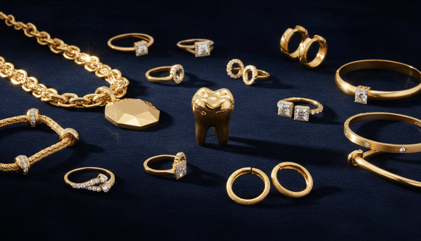 Goldschmuck und Zahngold – Ketten, Ringe, Ohrschmuck, Armbänder und goldene Zahnkrone