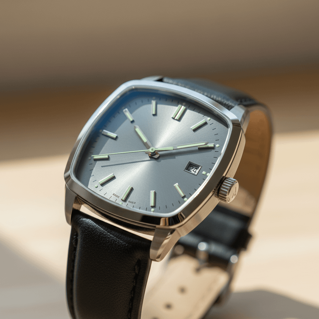 Sport-Chronograph mit schwarzem Zifferblatt