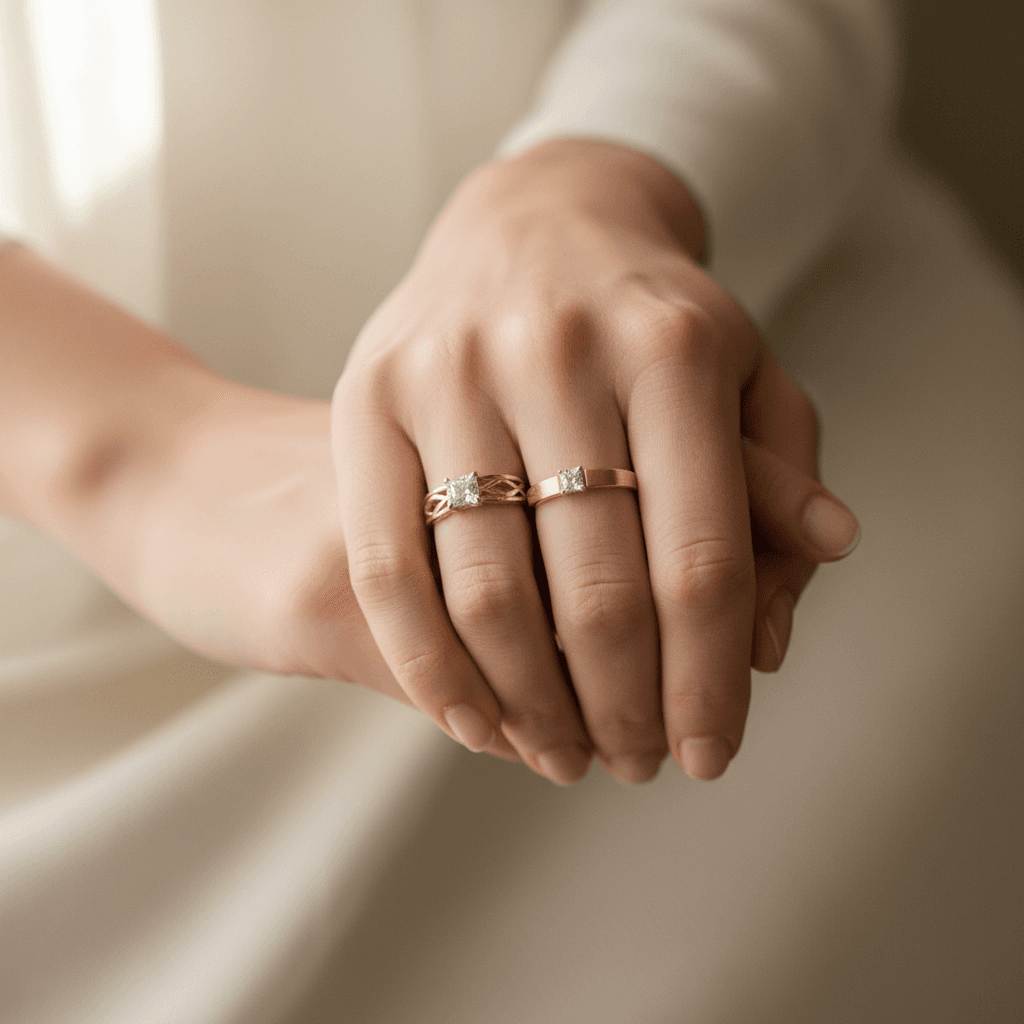Handgefertigter Verlobungsring mit Diamant