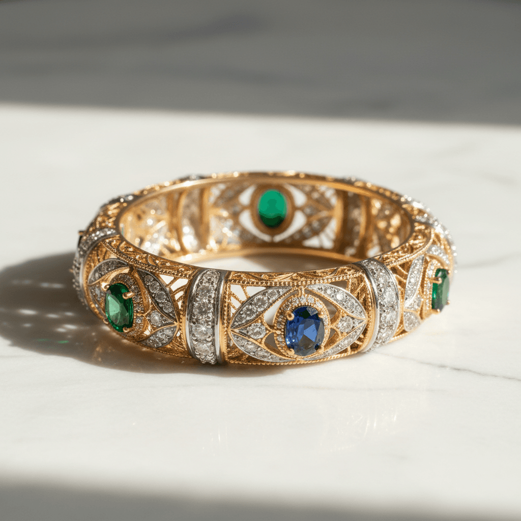 Funkelndes Armband mit mehreren Edelsteinen